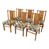 Set of six bamboo chairs from the 70s