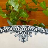 Large antique serving dish in Saint-Amand earthenware (Nord)