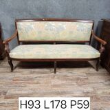 Restoration period bench in mahogany from the 19th century