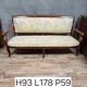 Restoration period bench in mahogany from the 19th century