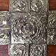 Brutalist metal sacred cross sculpture from the mid-century, 1960s.