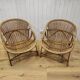 Rattan armchairs