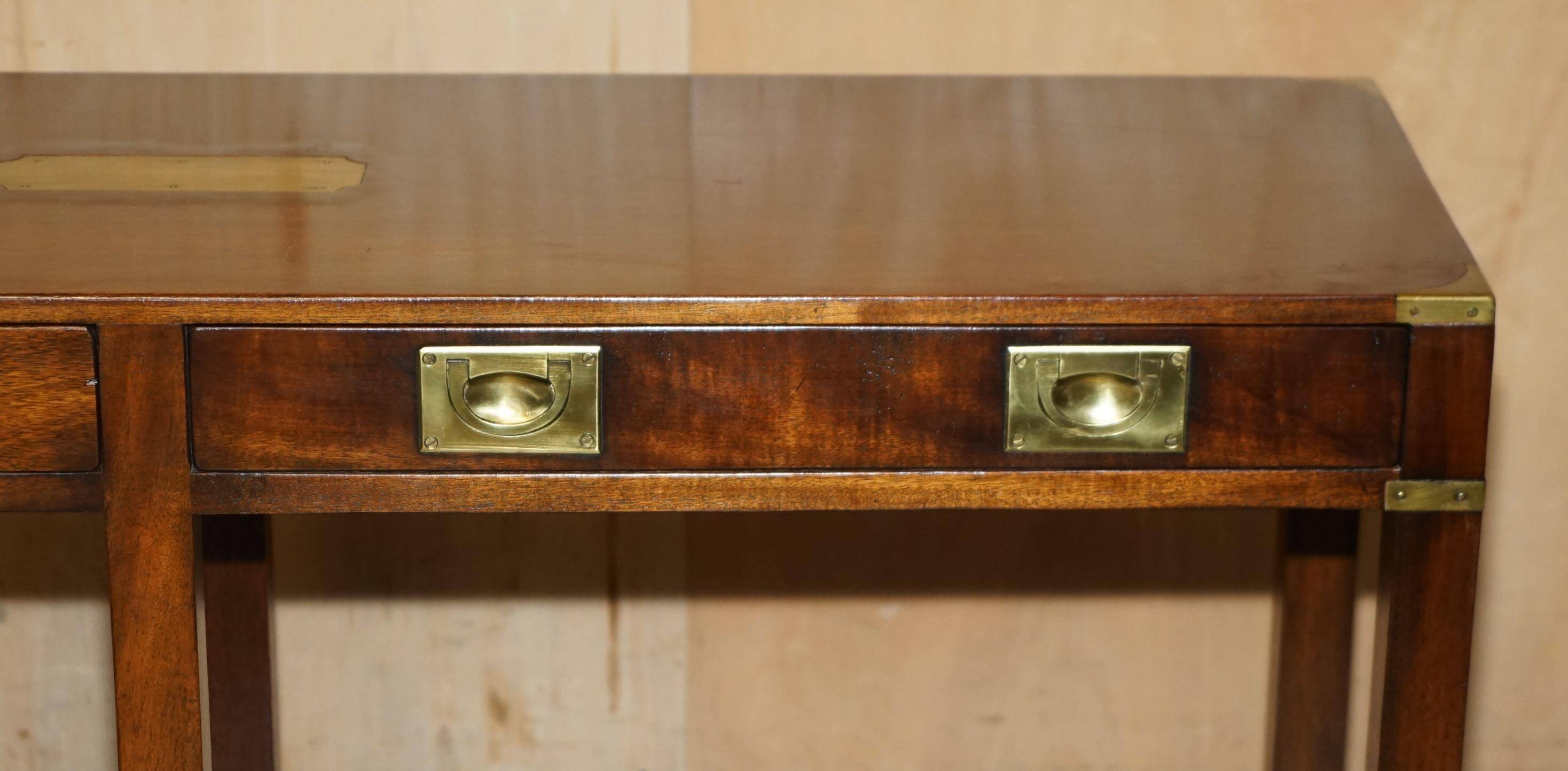 Kennedy Harrods military campaign console with two drawers