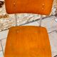Chaise compas en métal et bois années 1950/60
