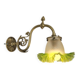Louis XVI style wall sconce - Chiseled bronze and opaline glass