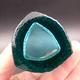 Set of 6 turquoise glass water glasses around 1975