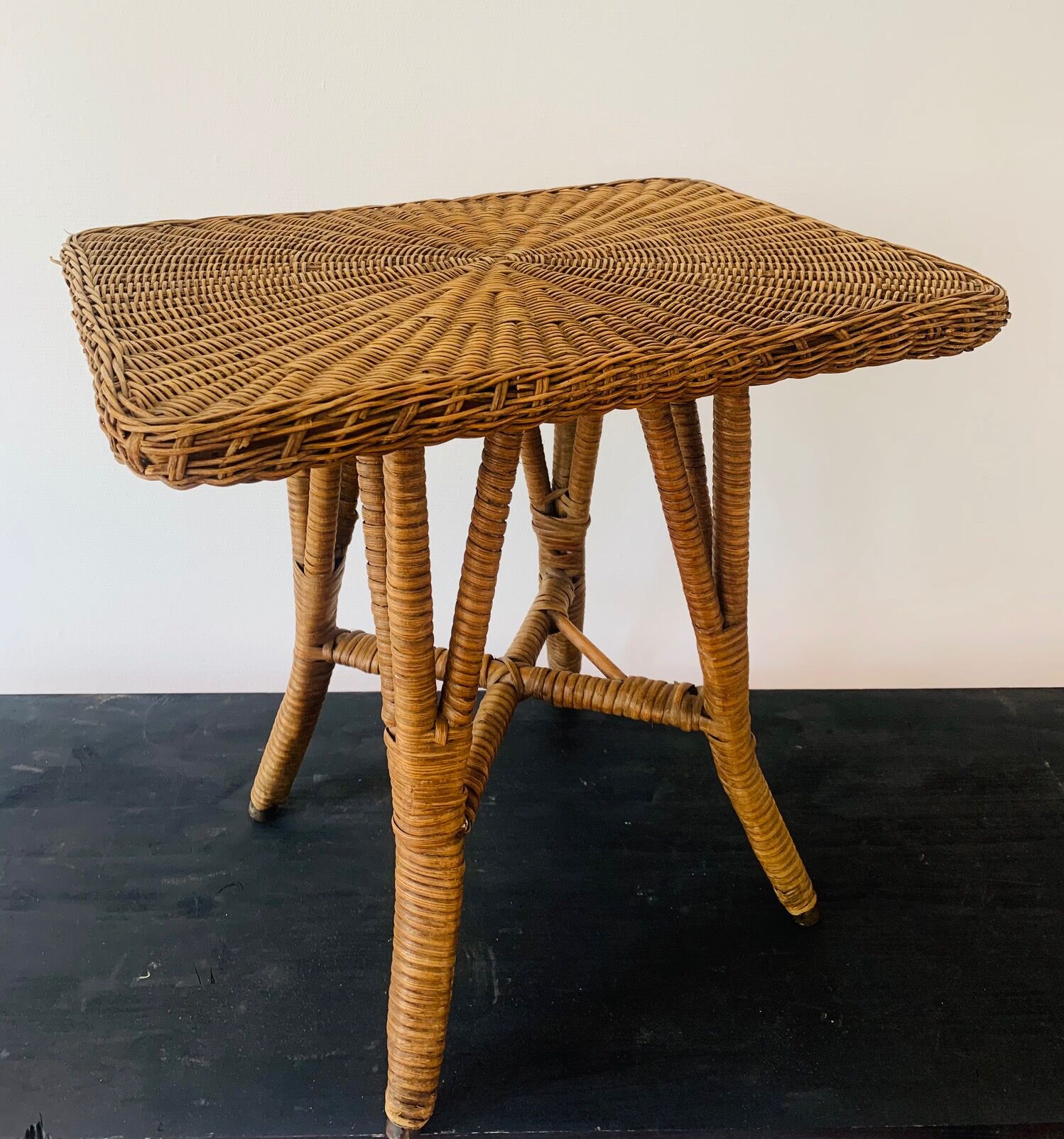 Vintage rattan coffee table