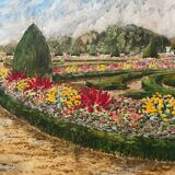 Tableau parc du chateau de Versailles Henri Martin