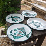 Fish decor plate by Robert Picaud - Vallauris