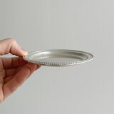 Set of 2 round beaded metal bowls