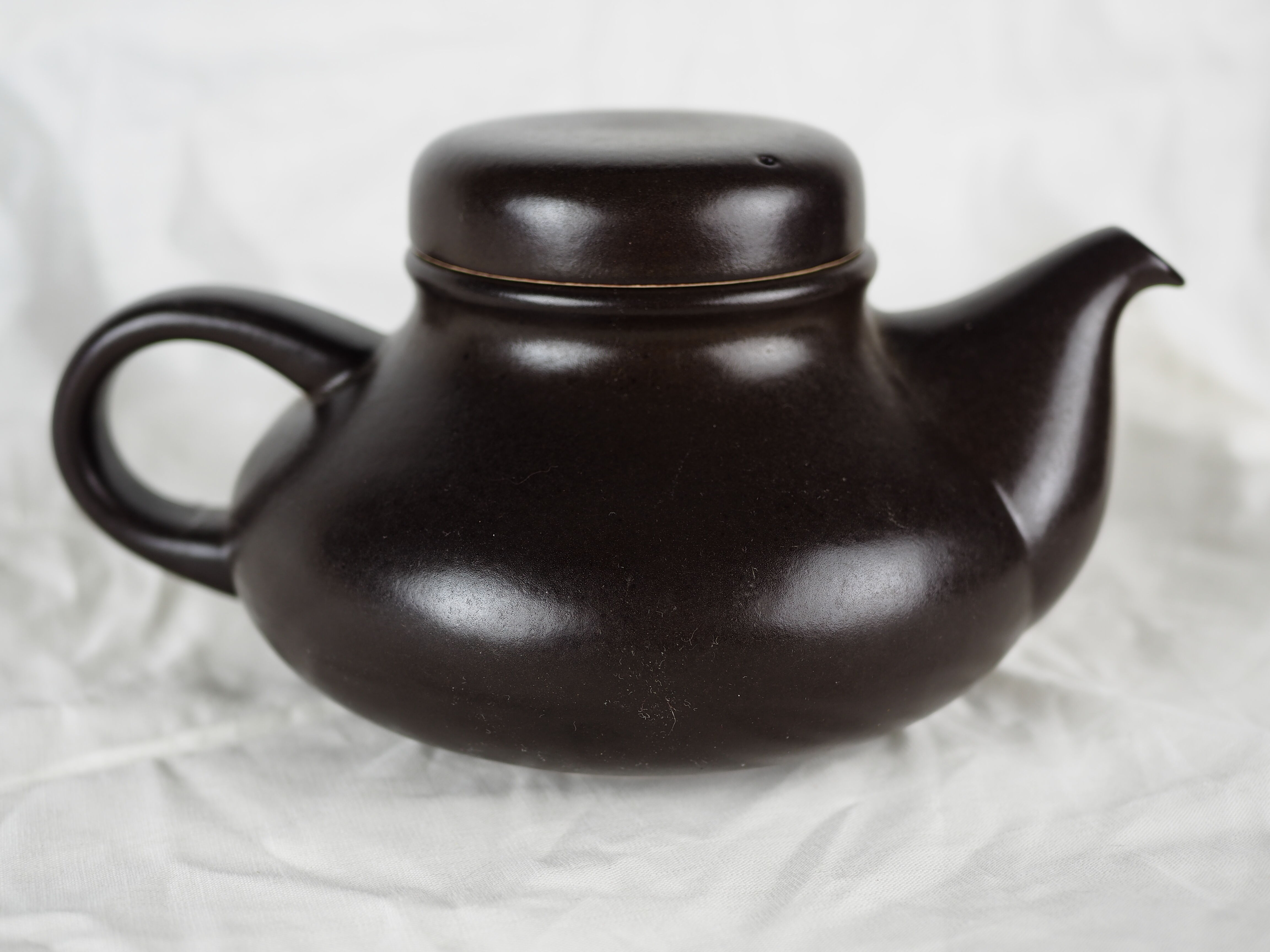 Black teapot - Gresline, Franco Pozzi, Italian design - 1970s