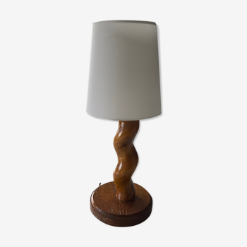 Brutalist wooden lamp