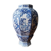 Vase balustre bleu et blanc