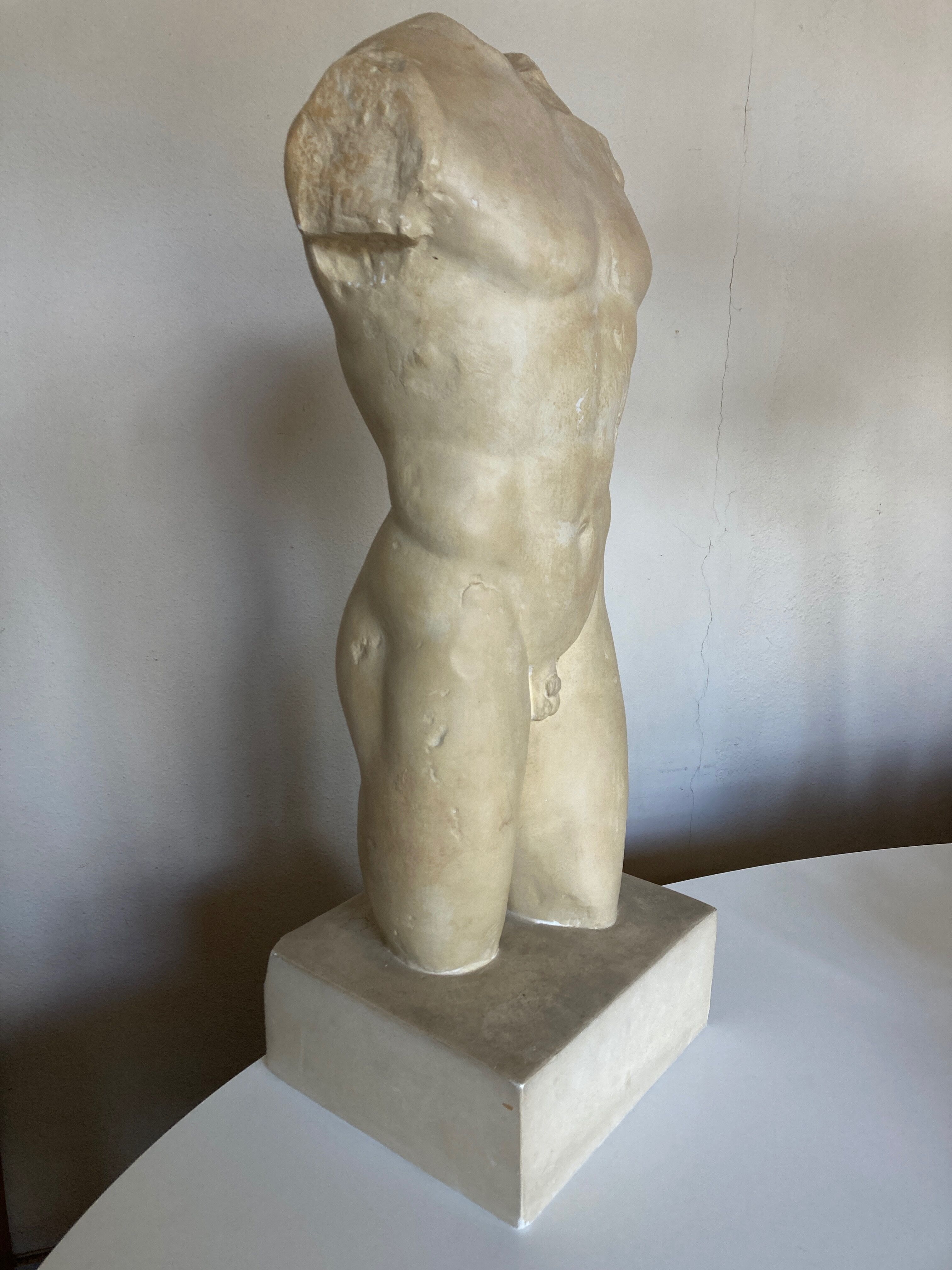 Buste d'Héraclès nu en plâtre XXXL Le Louvre