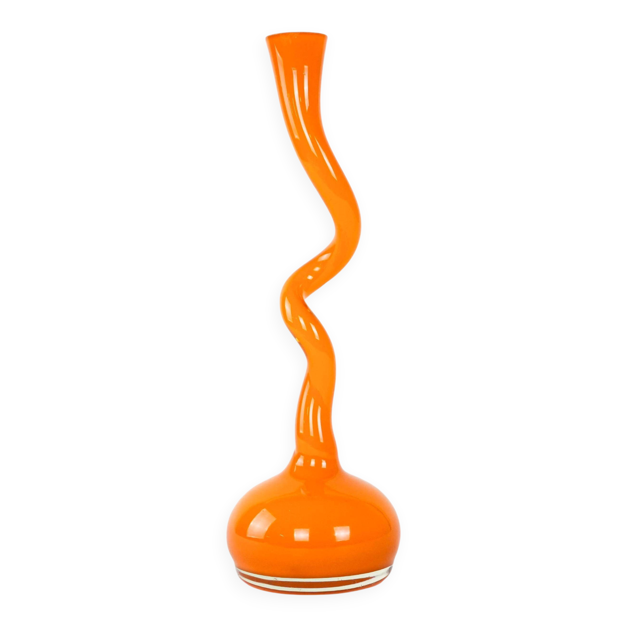 Orange vase, Danish design, 1990s, made in Denmark