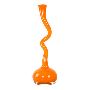 Orange vase, Danish design, 1990s, made in Denmark