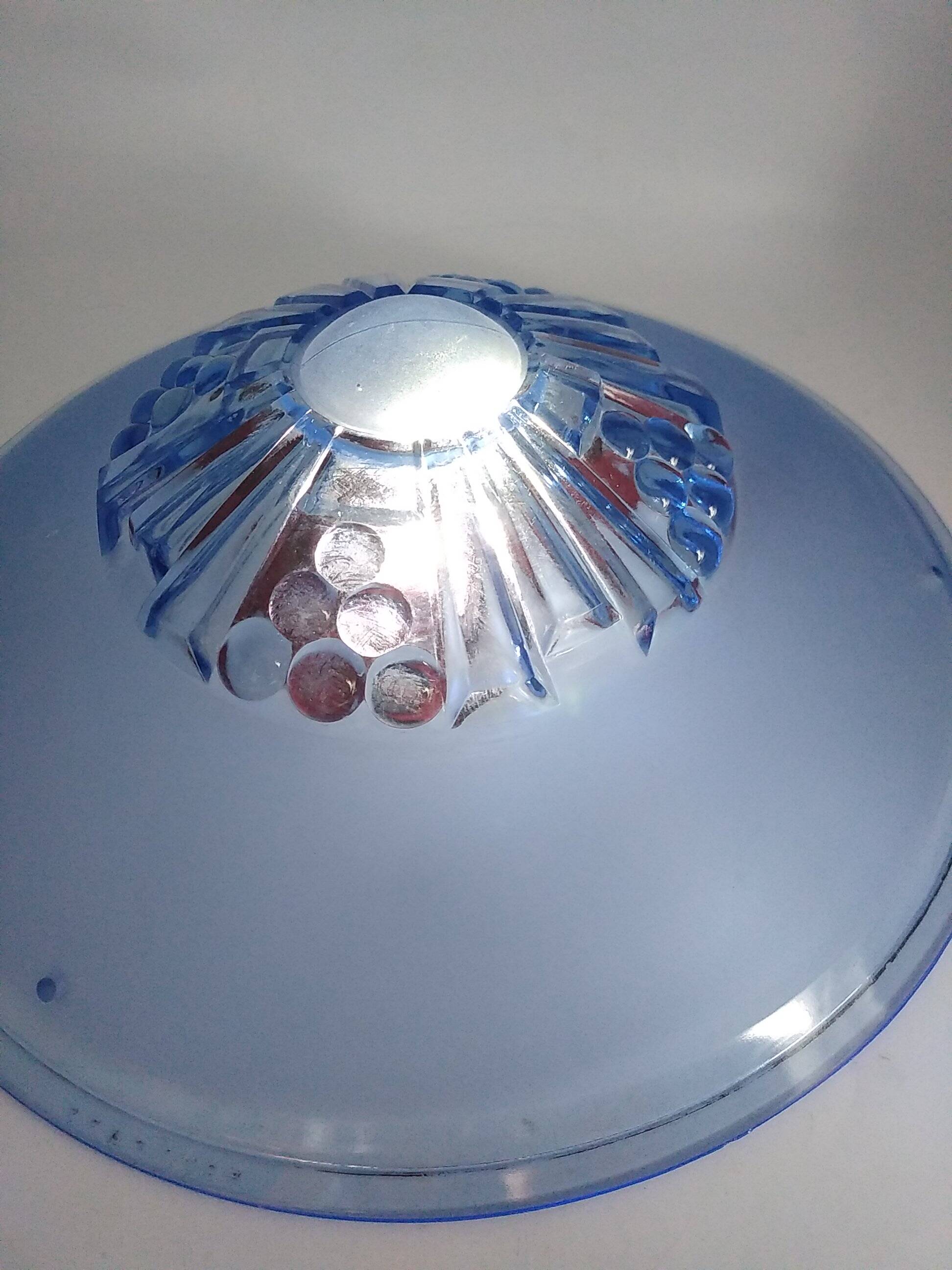 Blue art deco washbasin pendant light. sevb 284.