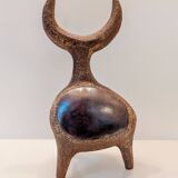 Bull in sandstone, by Dominique Pouchain, 2025