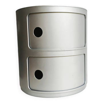 Modular components Kartell silver, A. Castelli