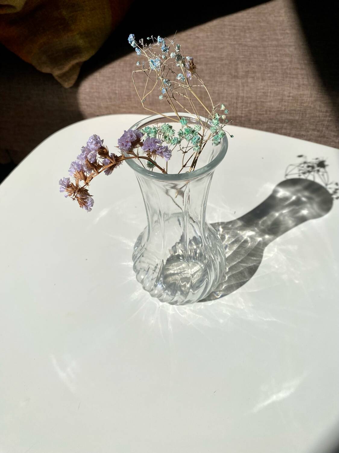 Small transparent vase