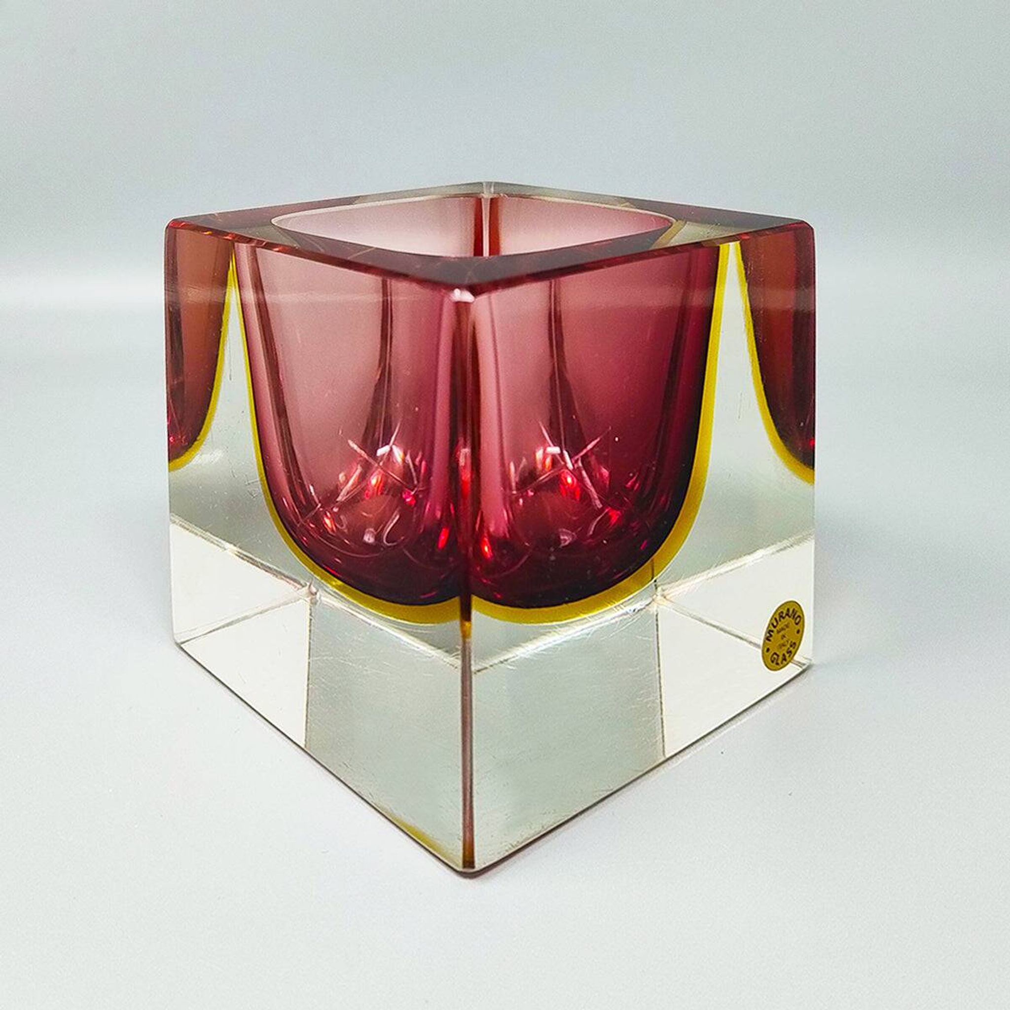1960s Large Murano Pink Ashtray or Catch-All By Flavio Poli for Seguso