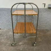 Vintage folding and rolling dessert trolley