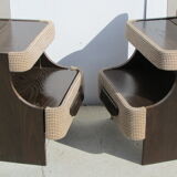 Pair of bedside tables vintage, 1970s