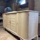 Large buffet / Scandinavian sideboard in sandblasted / stripped / sanded oak