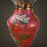 Cloisonné enamel vase with floral decoration from India