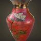 Vase en émaux cloisonnés à décor floral venant d'Inde