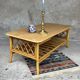 Vintage bamboo, wood and rattan coffee table