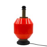 Space Age orange glass table lamp base, Italy 1960s