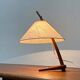 Dornstab table lamp in modern teak from the mid-century by A. Pöll for Kalmar, Vienna, 1950s.
