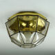 vintage 1960s 70s glashuette limburg CEILING LAMP bubble glass shade and brass
