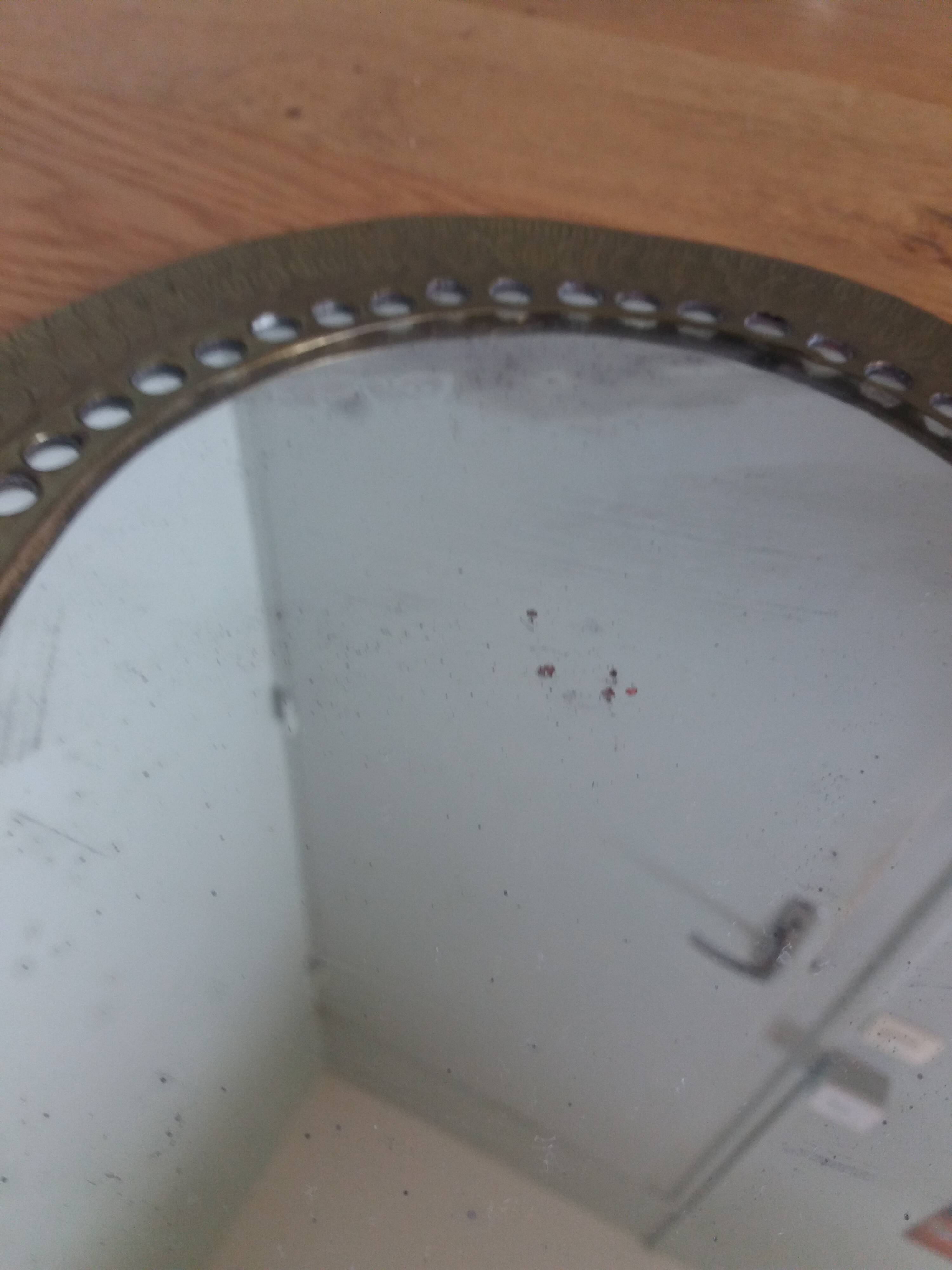 Oriental brass mirror 36x26