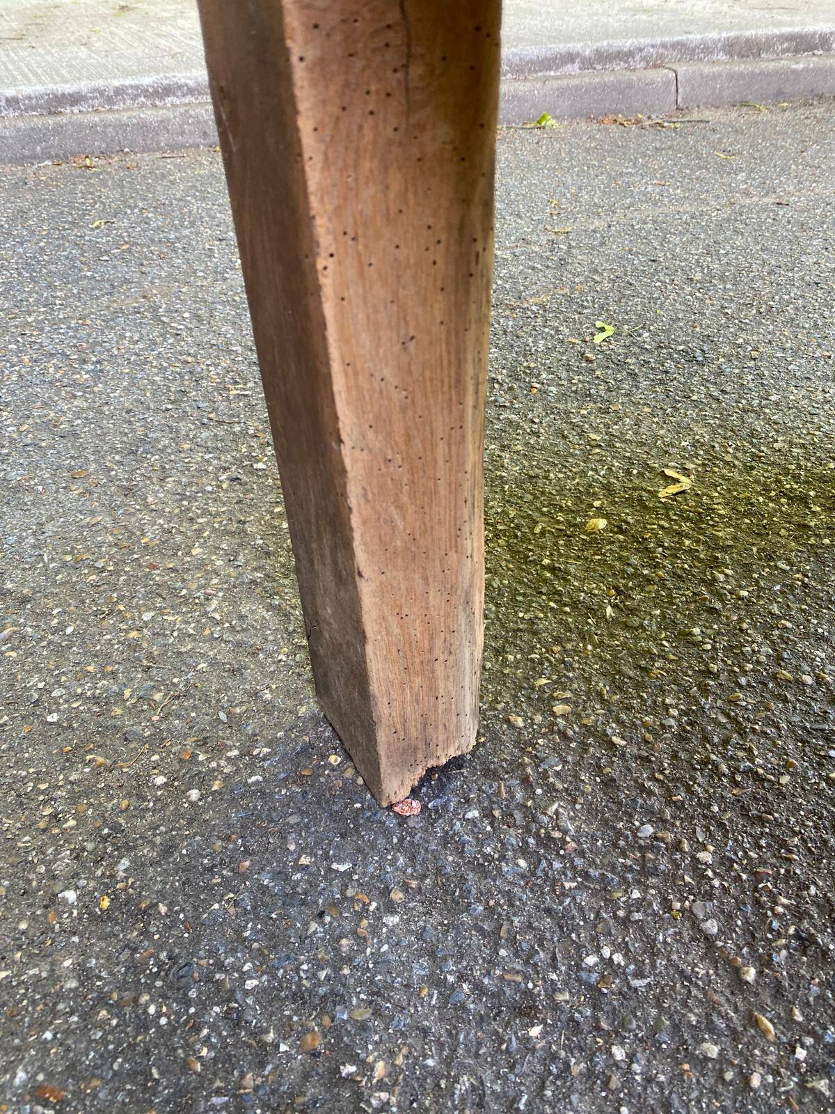 Renovated vintage baker's dough trough in solid oak from the 19th century.