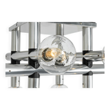 Large Sputnik atomium chrome suspension light by Kalmar, Austria, 1970s.