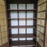 Antique library patinated in whitewashed white