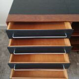 Rare row of wood and leatherette of the 60s 70s