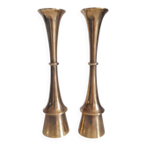 Pair of Jens Quistgaard brass candlesticks