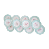 Set of 12 dessert plates in earthenware