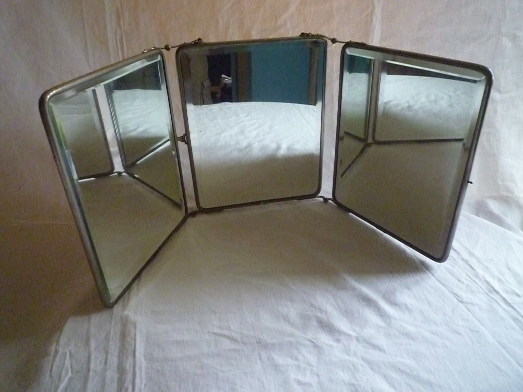 Barber mirror triptych early 1900