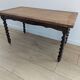 Table basse bois massif pieds torsadés sculptés