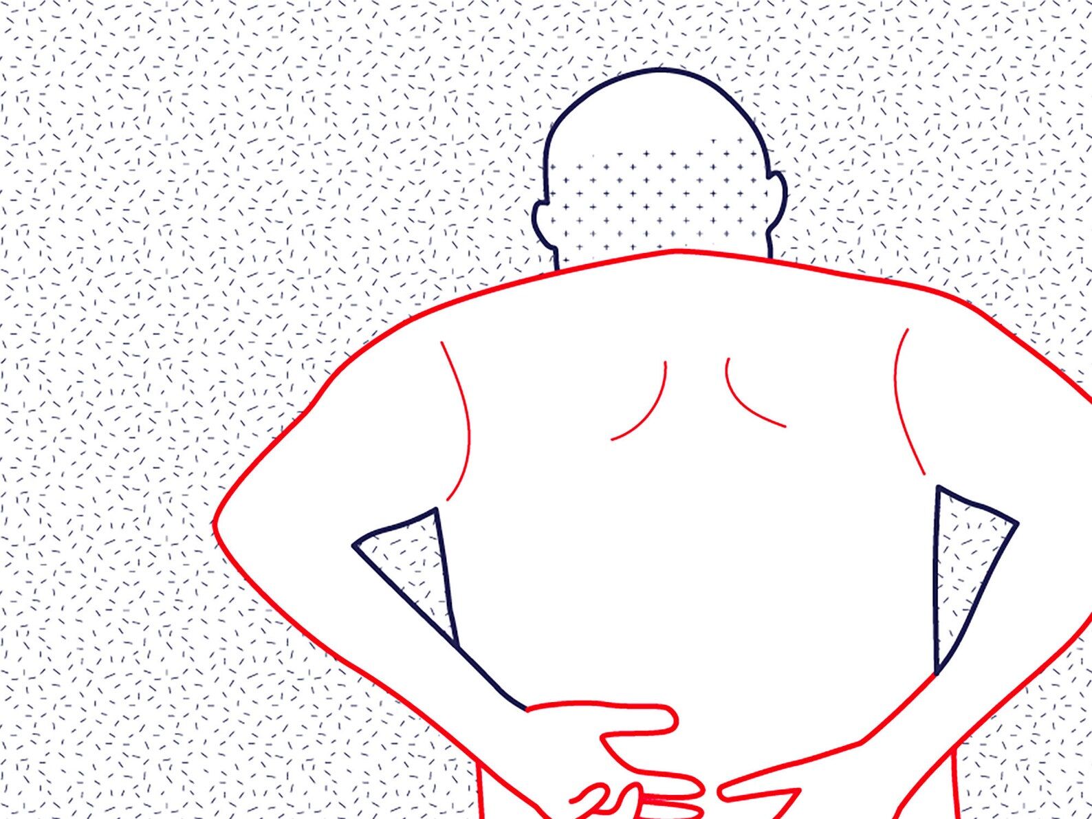 Illustration A4 naiade no. 3/8 brittany bather sea