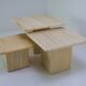 Set of 3 vintage travertine nesting coffee tables