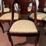 Suite de six chaises gondoles en acajou de style Empire XX siècle