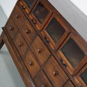 Antique German Oak Haberdashery Shop Cabinet, 1920/30s