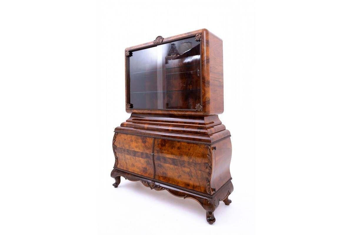 Display cabinet, Poland, circa 1930. RESTORED.