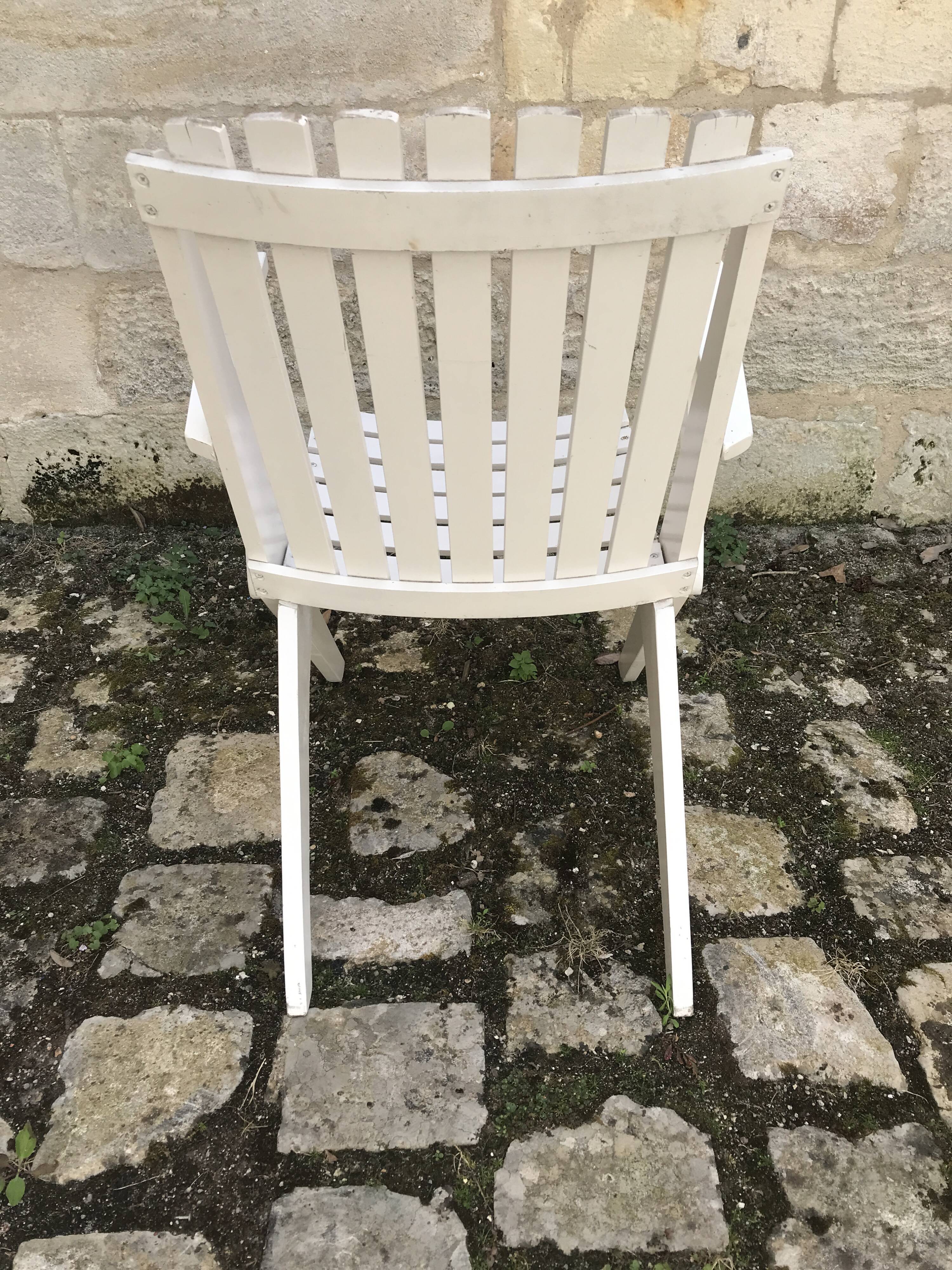 Paire de fauteuils pliables vintage « ciseaux » 1950