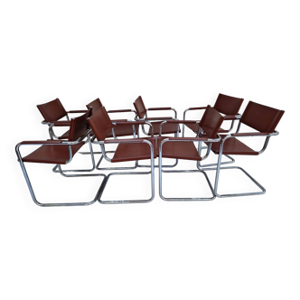 Chairs by Matteo Grassi, 1960s, Set of 8, signed